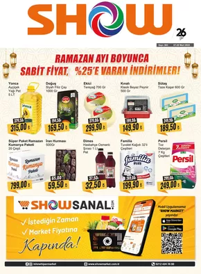 Show Market kataloğu, İstanbul | Show Market Katalog | 2025-03-07T00:00:00.000Z - 2025-03-20T00:00:00.000Z